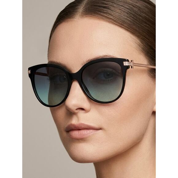 New TIFFANY & CO TF4193B 80019S Black Frame Blue Gradient Sunglasses, Authentic main image 11